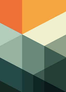 tessellation moderne et colorée sur Marcel de Waal