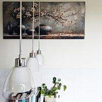 Kundenfoto: Japandi Blumenstillleben | Flüsternde Blütenblüten Harmonie von Kunst Laune, als ArtFrame