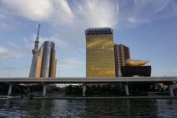 Tokyo Skytree and Asahi Beer building from Philippe Starck