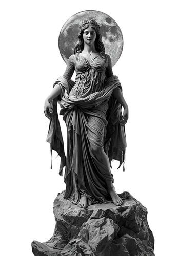 Mondgöttin: Himmlische Wächterin Detaillierte Grafik