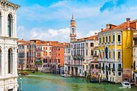 Colourful views of the Grand Canal in Venice
