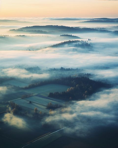 Landschaft in Vorpommern von fernlichtsicht