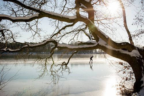 Schlittschuhlaufen im Winter