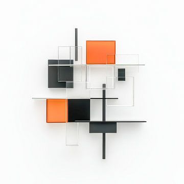 Hedendaagse structuren - toekomstgerichte compositie van Klaus Tesching - Art-AI