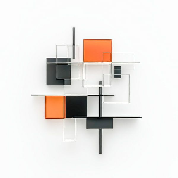 Contemporary structures - forward-looking composition by Klaus Tesching - Art-AI
