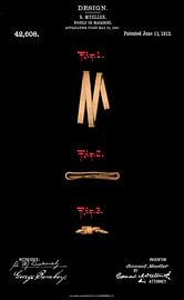 Blauer Drusus der Müller-Nudel (1912) - Historische Nudelmuster von Zeger Knops