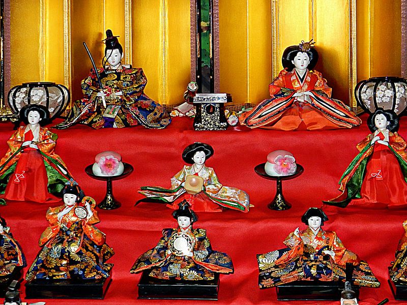 Japanese Doll Festival Detail by Dorothy Berry-Lound