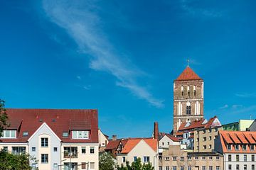 View to the city Rostock, Germany