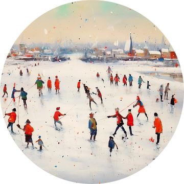 winterpret in holland 1904 van PixelPrestige