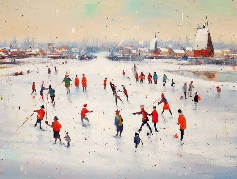 winterspaß in holland 1904 von PixelPrestige