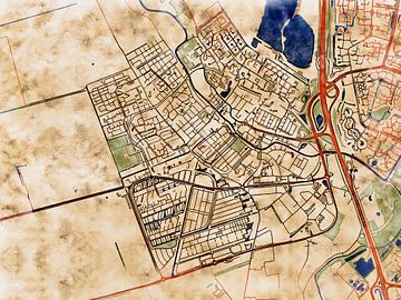 Kaart van IJsselstein in de stijl 'Serene Summer' van Maporia