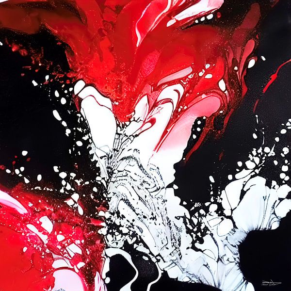 painting of alcohol ink and acrylic by Gelissen Artworks