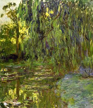 Claude Monet,Huilende wilgen De Waterlelie vijver bij Giverny