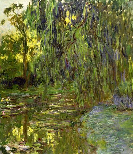 Claude Monet,Huilende wilgen De Waterlelie vijver bij Giverny