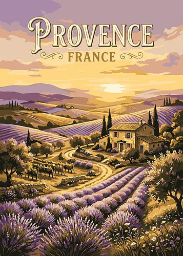 Lavendelvelden in de Provence, Frankrijk