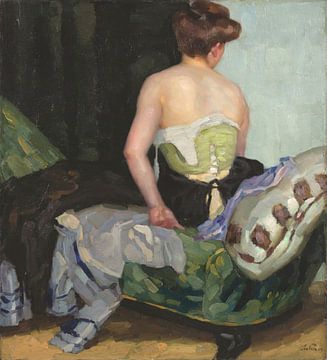 Leo Putz - Naakt op de rug (1906) van Peter Balan