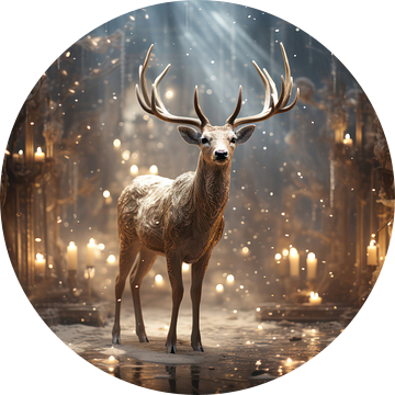 Magische winter - winterwonderland - hert