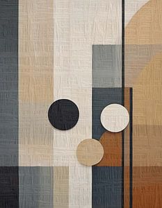 Abstrakt Schwarz, Weiß, Beige