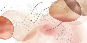 Moderne Abstraktion in Gold und Rosa