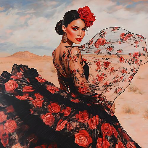 Sensuele flamenco danseres