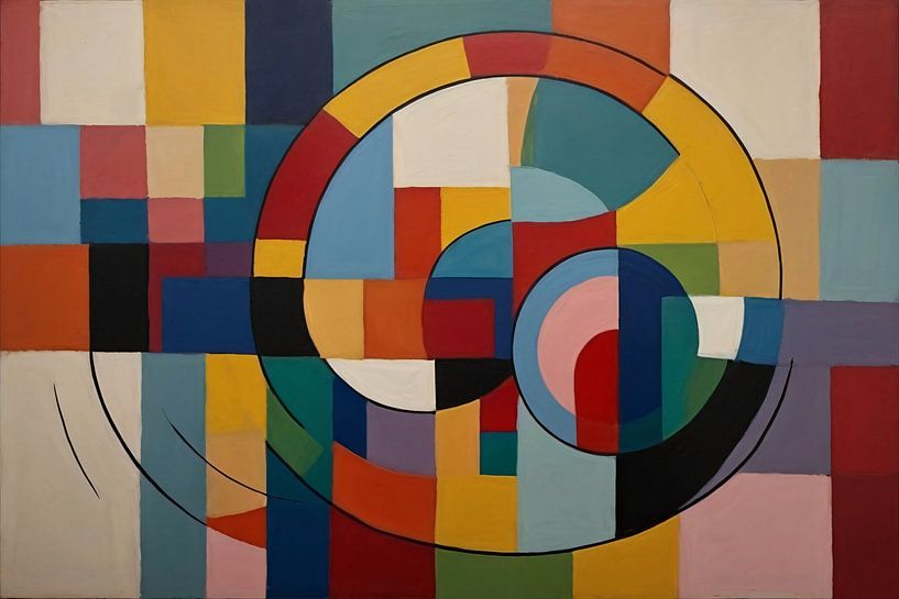 Confluence de figures colorées - Abstraction par Art & Soul Creations