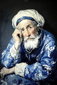 Der Denker in Blau
