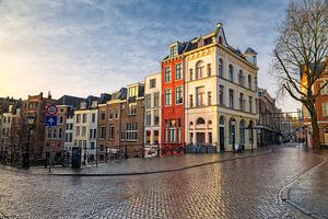 Zonsopkomst Oudegracht - Utrecht van Thomas van Galen