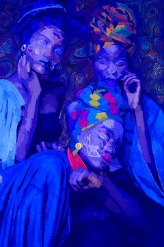 Azuurreflecties; Kleuren van Afrika van Omi Sid