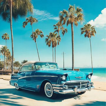 Vintage Summer Car in L.A. by Biljana Zdravkovic