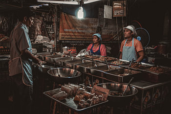 Ein lokaler Markt in Bangkok, Thailand