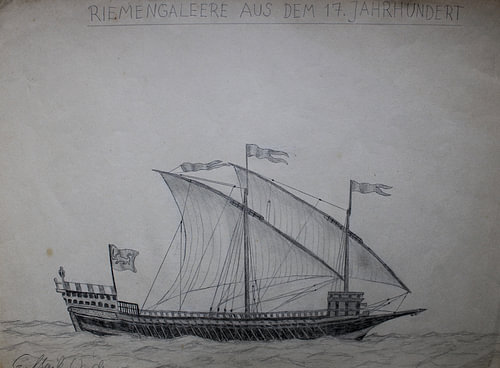 Historische Riemengaleere (17. Jahrhundert) – Maritime Kindheitserinnerung