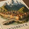 Innsbruck Nordkette Mountains 3D Map - Tyrol Alpine Wall Decor sur Travel Shop