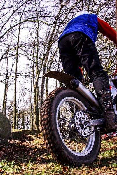 Trial rijders op de baan van Norbert Sülzner
