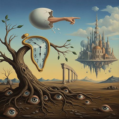 Vision surréaliste d'un paysage de rêve - Art moderne du surréalisme