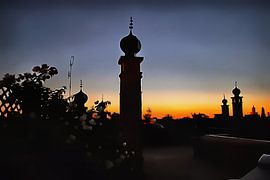 Rooftop At Night Marrakech 3 van Dorothy Berry-Lound