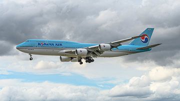 Arrivée du Boeing 747-8 de Korean Air.