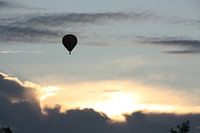 Hot air balloon in Dutch air