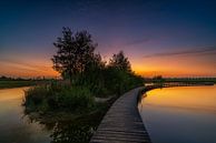 Der Steg bei Sonnenuntergang, Barendrecht von Rob Bout Miniaturansicht