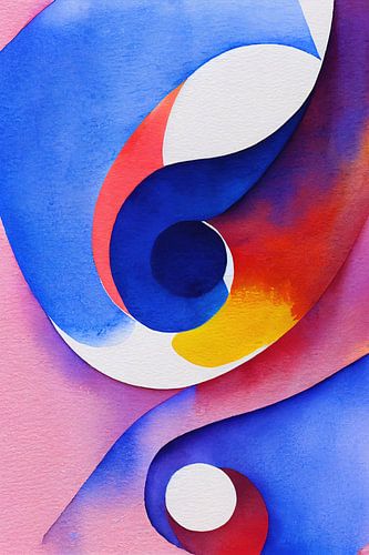 Door de natuur geïnspireerde abstracte aquarel  (dag 13)