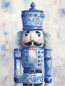 Delfter Nussknacker blau
