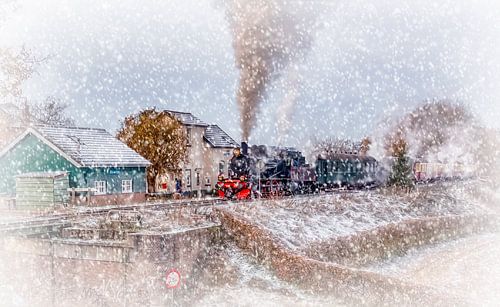 Winter Scene bij de Miljoenenlijn in Zuid-Limburg