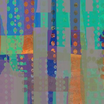 Horizontaal verticaal patchwork 55 van Claudia Gründler