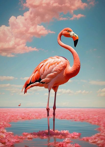 flamant rose par Muhammad Yunus