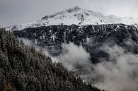 Prachtig landschap, sneeuw in de bergen in Zwitserland van Yvette Baur thumbnail