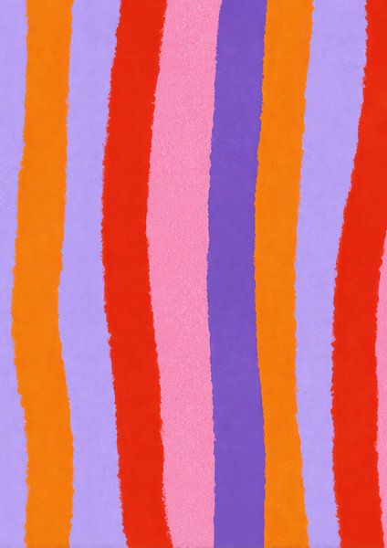 Gestickte Streifen in Pink, Orange, Lila von Niklas Maximilian