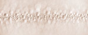 Minimalist panorama of water droplets in soft pastel shades