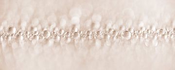 Panorama of water droplets is soft pastel shades by Marjolijn van den Berg