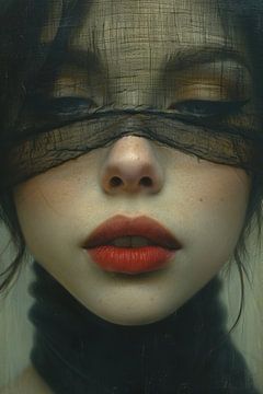 Femme aux yeux bandés | Velvet Whisper sur Caprices d'Art