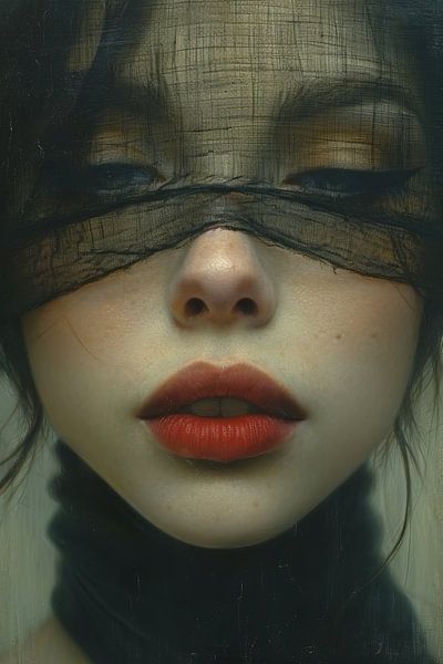Woman Blindfolded | Velvet Whisper by Art Whims
