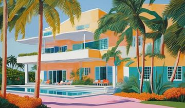 Miami Beach Bauhaus - Pop Art 104 door Kollektiv Team W 32 vs. Felix von Altersheim van Felix von Altersheim
